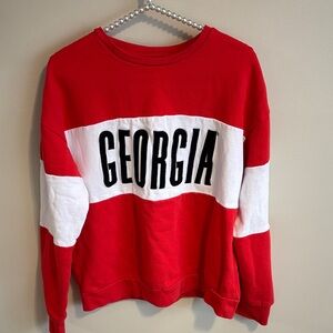 Stewart Simmons Georgia Colorblock Sweatshirt size medium